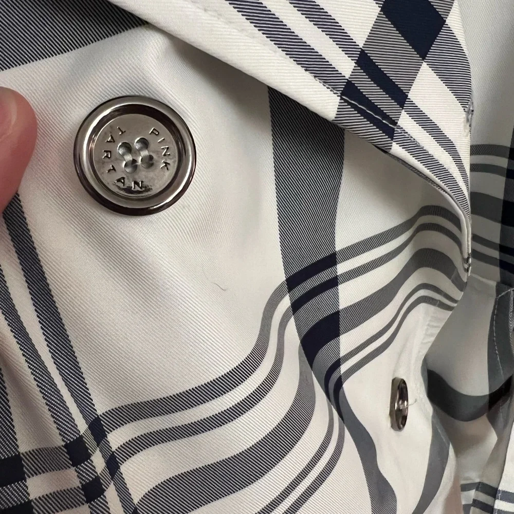 Beautiful plaid trench coat - Picture 5 of 7